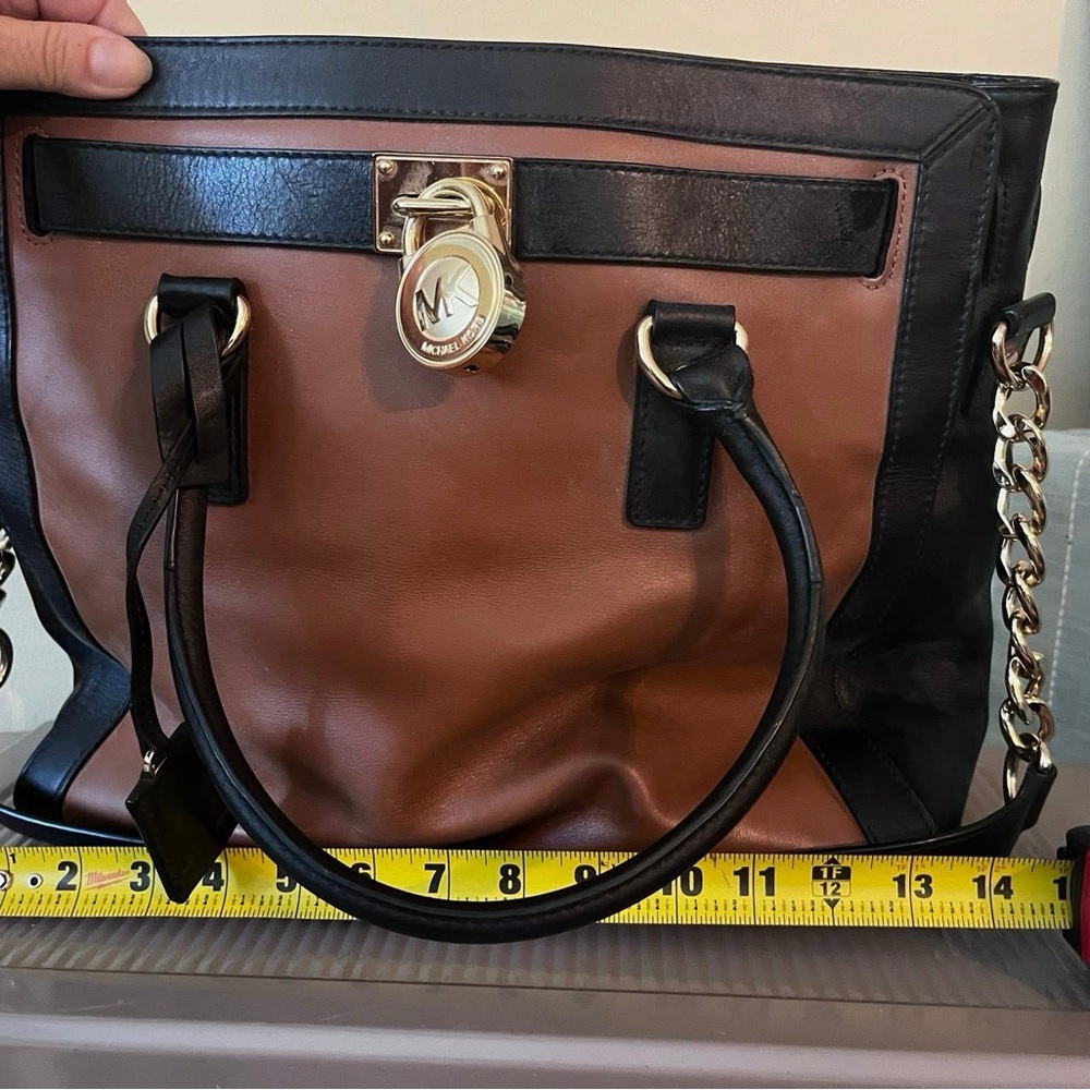 Michael Kors Black and Tan Tote Bag
